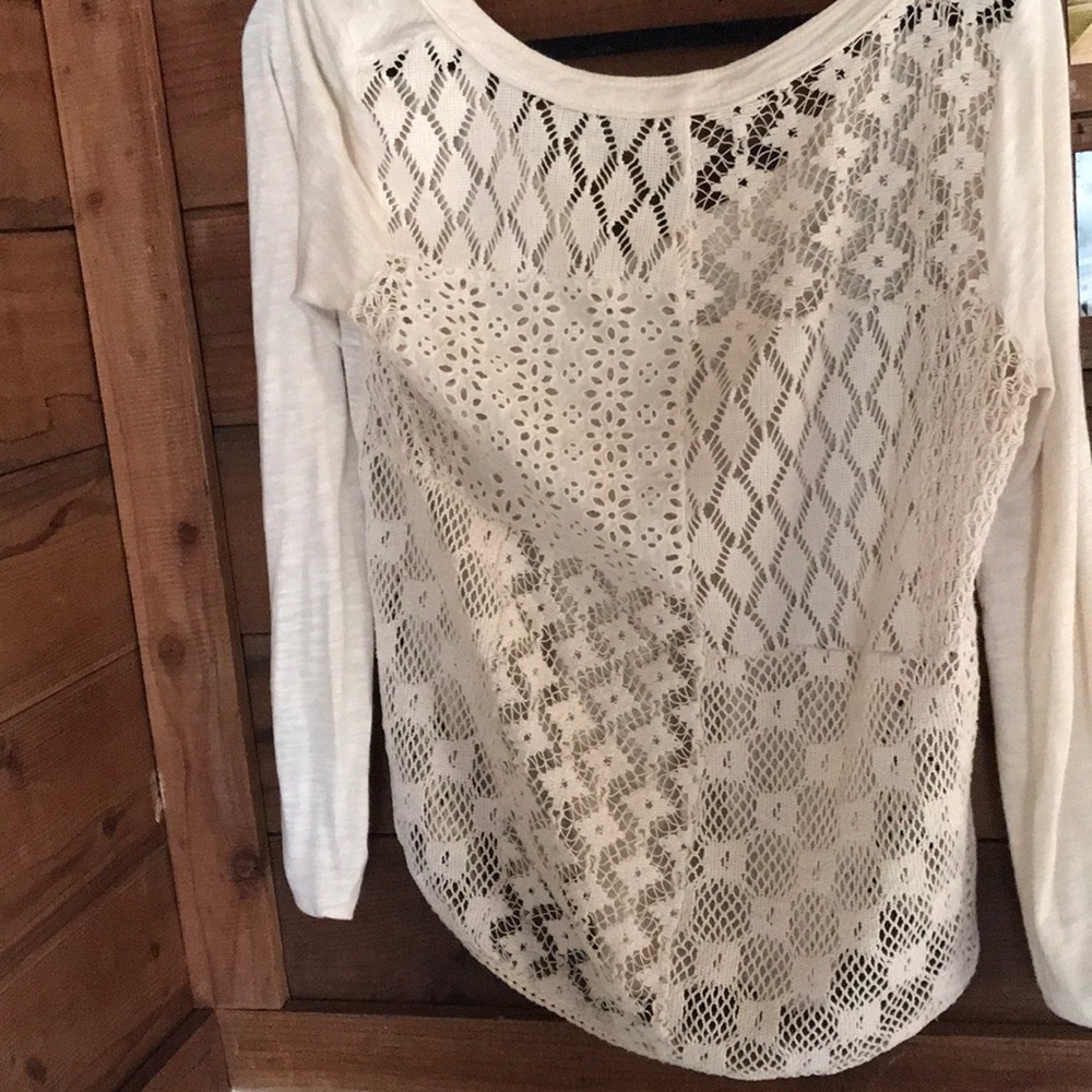 Free people crochet long sleeve!